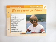 CARTE FICHE - FRANCOIS VALERY