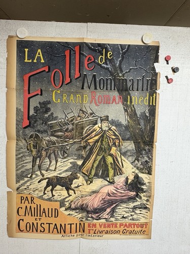 Rare affiche ancienne roman - affiche,