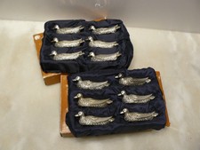 12 PORTE-COUTEAUX Vintage En Forme De CANARD, Métal Argenté, SILEA