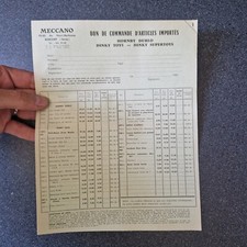 DINKY bon de commande  1961  articles importés  : horby dublo  , dinky  ORIGINAL