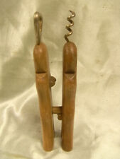 RARE TIRE BOUCHON DECAPSULEUR COUPLE EROTIQUE BOIS SCULPTE VINTAGE CORKSCREW