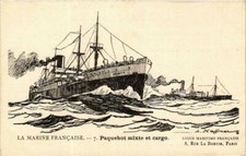 CPA AK Paquebot mixte et cargo