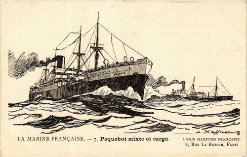 Cpa paquebot mixte - paquebot,