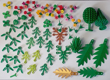 Lego - lot végétation plantes - Fleurs, palmier, feuilles, sapin, buisson, arbre