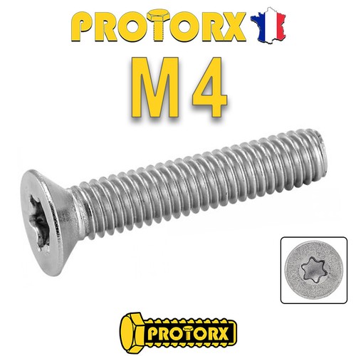 Vis torx tête fraisée - tête, m4