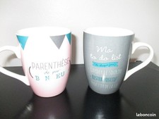Lot de 2 mugs fantaisie