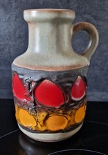 VASE VINTAGE WEST GERMANY ROUGE ORANGE