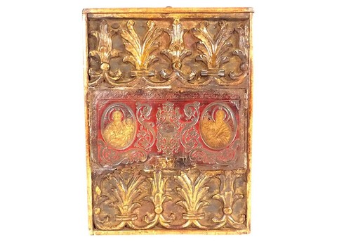 Panneau icône bois - , sculpté