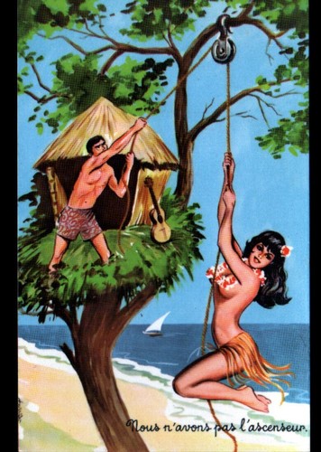 Pin tahitienne dans - pin-up, hutte