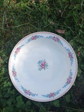 limoges lanternier grand plat creux 32 cm H 6 cm décor floral tbe