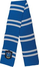 Disguise Serdaigle Écharpe Poudlard Sorcier Magique Étudiant Bleu Blanc Tricot