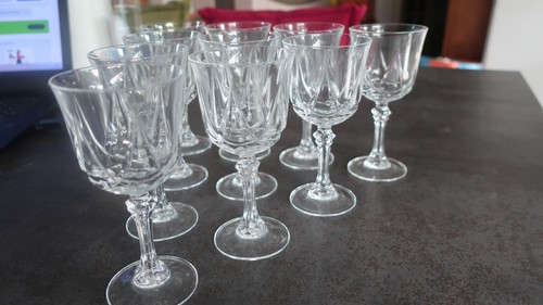 Anciens verres cristal - 10, d'