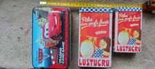 2 boîtes métalliques Lustucru Rouge Pâtes et 1 Dysney Pixar