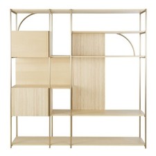 bibliothèque bois et métal Ormond (Maison du Monde) - coloris laiton rosé