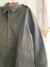 Vintage French WORK WEAR khaki MOLESKINE JACKET c1950