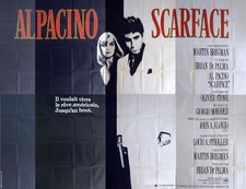 SCARFACE - PACINO / PFEIFFER / MONTANA / STONE / GUN - RARE 8 PANELS POSTER