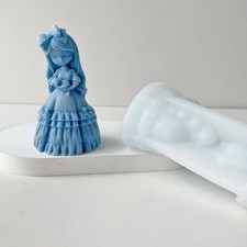 B Fille Bougie Moule Silicone Mignon Petit Princesse Poupée Plâtre Résine Soap