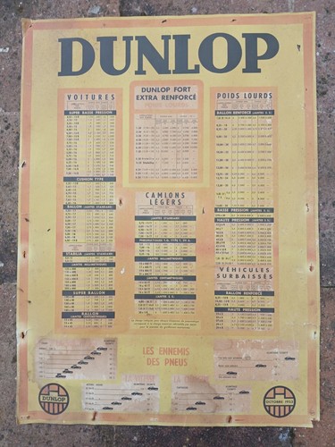 1953 pneu dunlop - dunlop, affiche