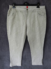PANTALON TOILE STRECH ZEBRé BEIGE ♥ MISS CAPATAIN  ♥ T 46 COMME NEUF +++ ☺