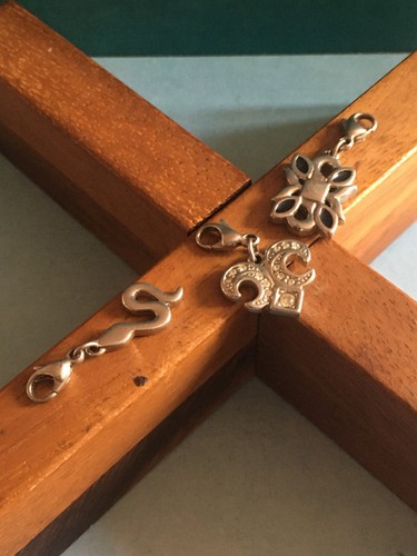 Charms argentés bracelet - 3x,
