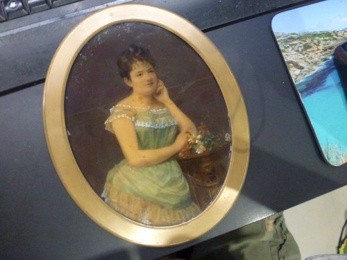 Superbe fixé sous verre - fixé,