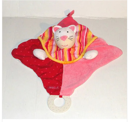 Doudou plat chat anneau - doudou,