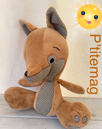 Peluche doudou renard cm - renard, 24