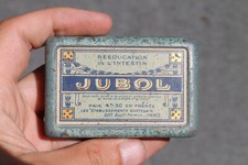 Ancienne Boite Tôle Lithographiée Pastilles Jubol Laxatif Tin Box