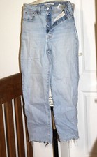 jeans LEVI'S PREMIUM  vintage ribcage straight - 27 - bas coupé - bleu -exc état