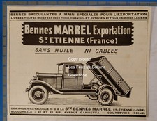 Publicite BENNES MARREL EXPORTATION ST ETIENNE  1930 advert