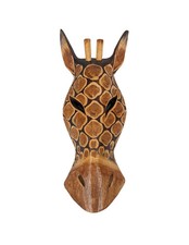 Masque Girafe en bois 30cm -