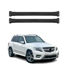 Barres de toit transversales pour Mercedes GLK X204 2008-2015 Noir Aluminium