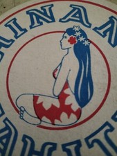 ...POLYNESIE FRANCAISE Polynesia Tahiti. Sous bock bière HINANO. Rare !!..
