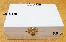 boite en bois brut pour perles, bijoux, bagues, bricolage, scrapbooking