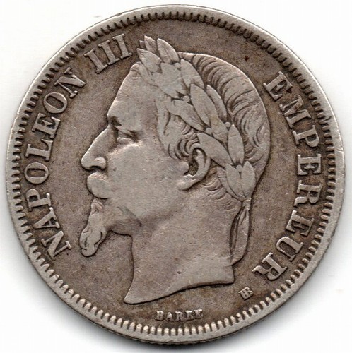 Napoleon iii 2 francs - 2, tête