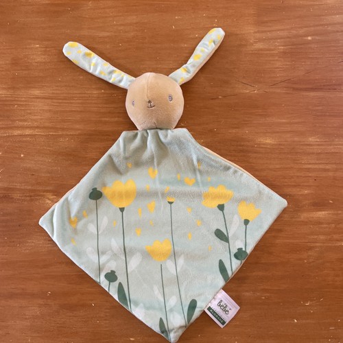 Doudou plat lapin beige - plat,