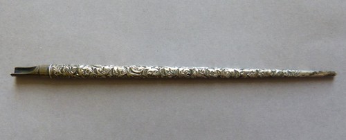 Porte plume argent - porte, massif