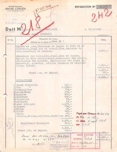 Facture 1948 societe - facture,