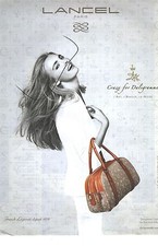 PUBLICITE ADVERTISING 2011  LANCEL sac maroquinerie DALIGRAMME