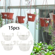 Lot de 15 plateaux ronds pour pots de fleurs avec crochets, décoration pour