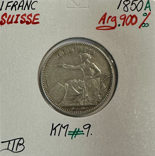 Suisse franc 1850 a - 1850,