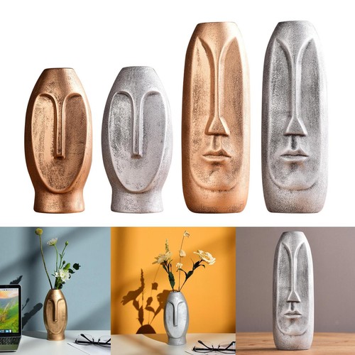 Abstraite visage pot fleurs - pot,
