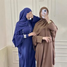 Robe Islamique Femme Hijab Abaya Musulmane Dubaï Kaftan Robe Fête Caftan Maxi