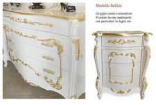 Paire De Chevets Chambre À Coucher Groupe Nuit Baroque Classique Laqué Avec Fre