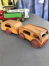 DEJOU JOUJOULAC VOITURE ET CARAVANE EN BOIS JOUET DE PLANCHER 42 X 10 CM