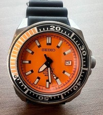 Montre SEIKO SCUBA SAMURAI ORANGE 7S25-00D0 SBDA005 Titanium Warranty Overhauled