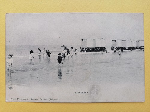 Cpa enfants mer vers 1900 - enfants, la