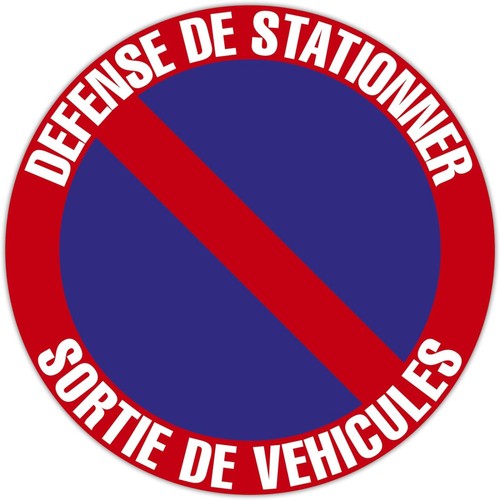 Panneau rond signalétique - -,