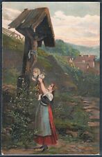 Z010 MOTHER & BABY GIRL CHRIST CROSS MOUNTAINS Embossed