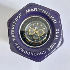 montre neuve martyn line dual time chronograph waterproof neuve 